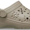Crocs™ CLASSIC FLORAL CUT OUT CLOG Taupe