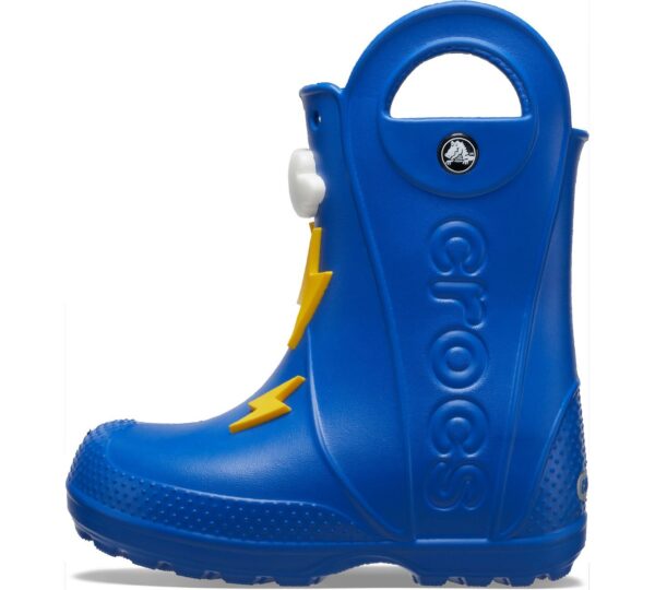 Crocs™ Handle It Lightning Bolt Rain Boot Kid's Blue Bolt