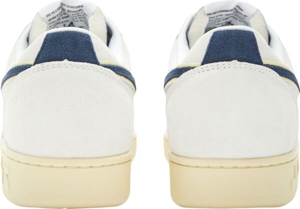 DIADORA Magic Basket Low Suede Leather White/Blue Caspian Sea