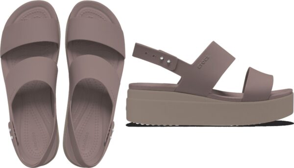 Crocs™ Brooklyn Low Wedge Womens Latte/Mushroom