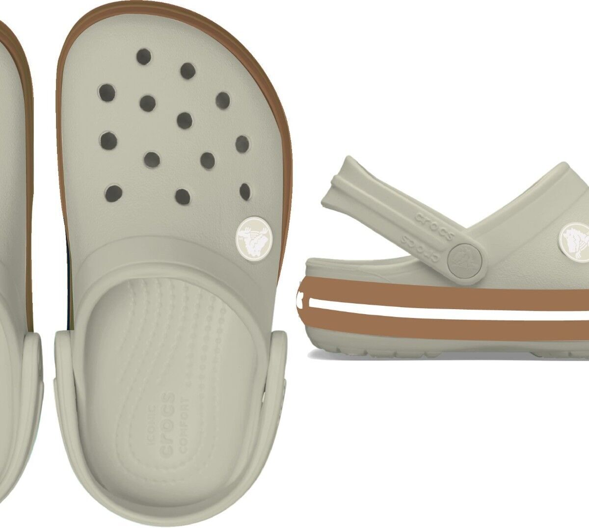 Crocs™ Crocband Gum Clog Kid's Summit White