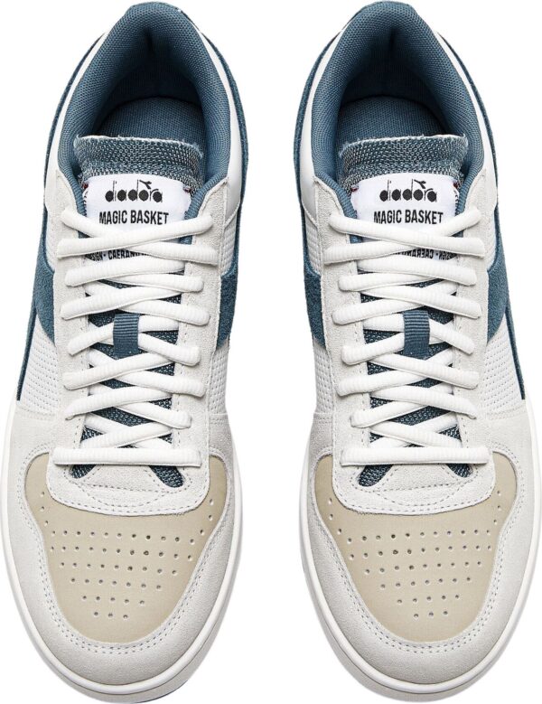 6025196c8ccd86d7f8a7cf221f542d48 DIADORA MAGIC BASKET LOW NEAT White/Stormy Weather