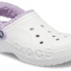 Crocs™ Baya Lined Fuzz Strap Clog White/Lavender