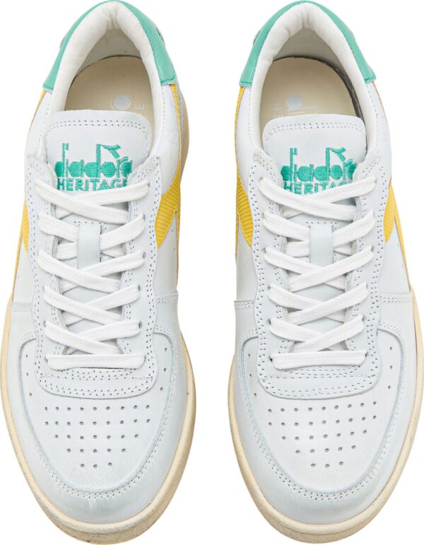 65a8f3bbeda92ac77cb4b39216b9ffb4 DIADORA Mi Basket Low Used White/Yellow Croms