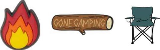 Crocs™ Crocs GONE CAMPING PIN BACKER 3-PACK G0885400-MU Crocs GONE CAMPING PIN BACKER 3-PACK G0885400-MU