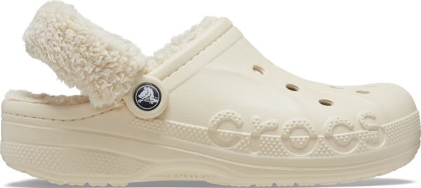 Crocs™ Baya Lined Fuzz Strap Clog Winter White