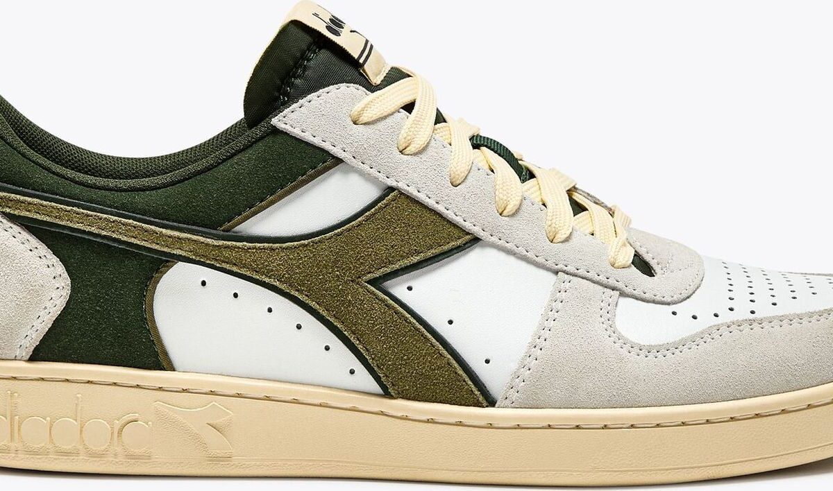 DIADORA Magic Basket Low Suede Leather White/Kombu Green