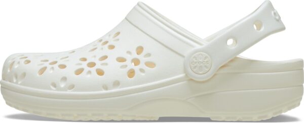 Crocs™ CLASSIC FLORAL CUT OUT CLOG KID'S Chalk