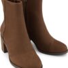 TOMS LEATHER WOMEN'S EVELYN BOOT 10021283 Dark Brown