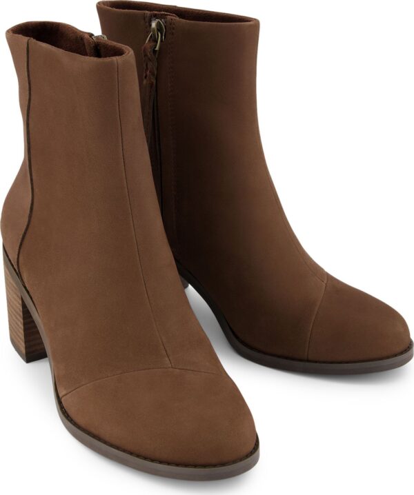 TOMS LEATHER WOMEN'S EVELYN BOOT 10021283 Dark Brown