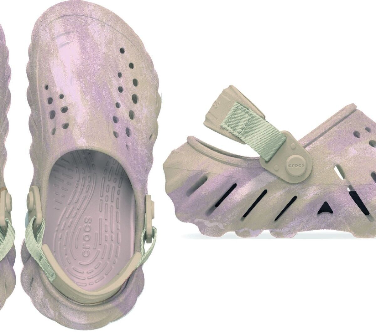 Crocs™ Echo Marbled Clog Kid's Quartz/Multi