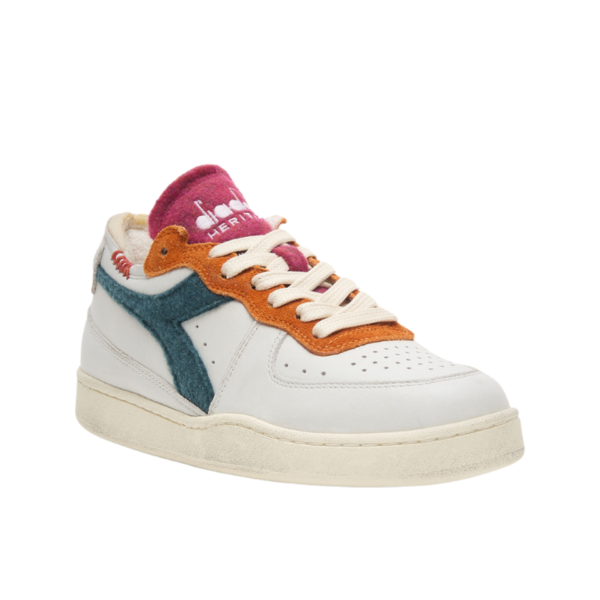 6eb78793f524c9867f8823f089dfdb7e DIADORA Mi Basket Row Cut Tennis White/Eden