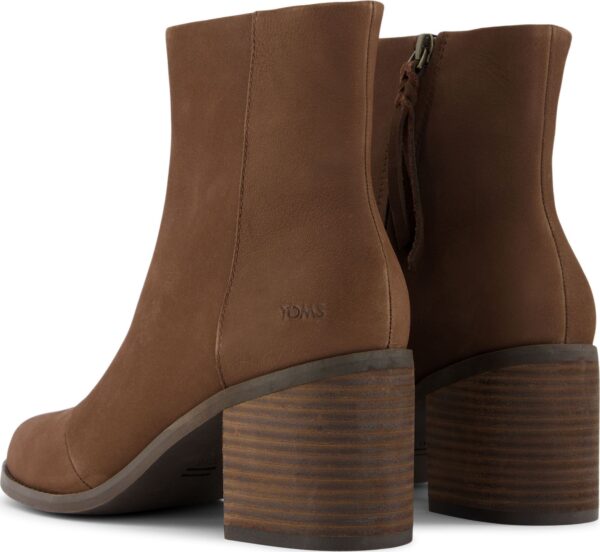 TOMS LEATHER WOMEN'S EVELYN BOOT 10021283 Dark Brown