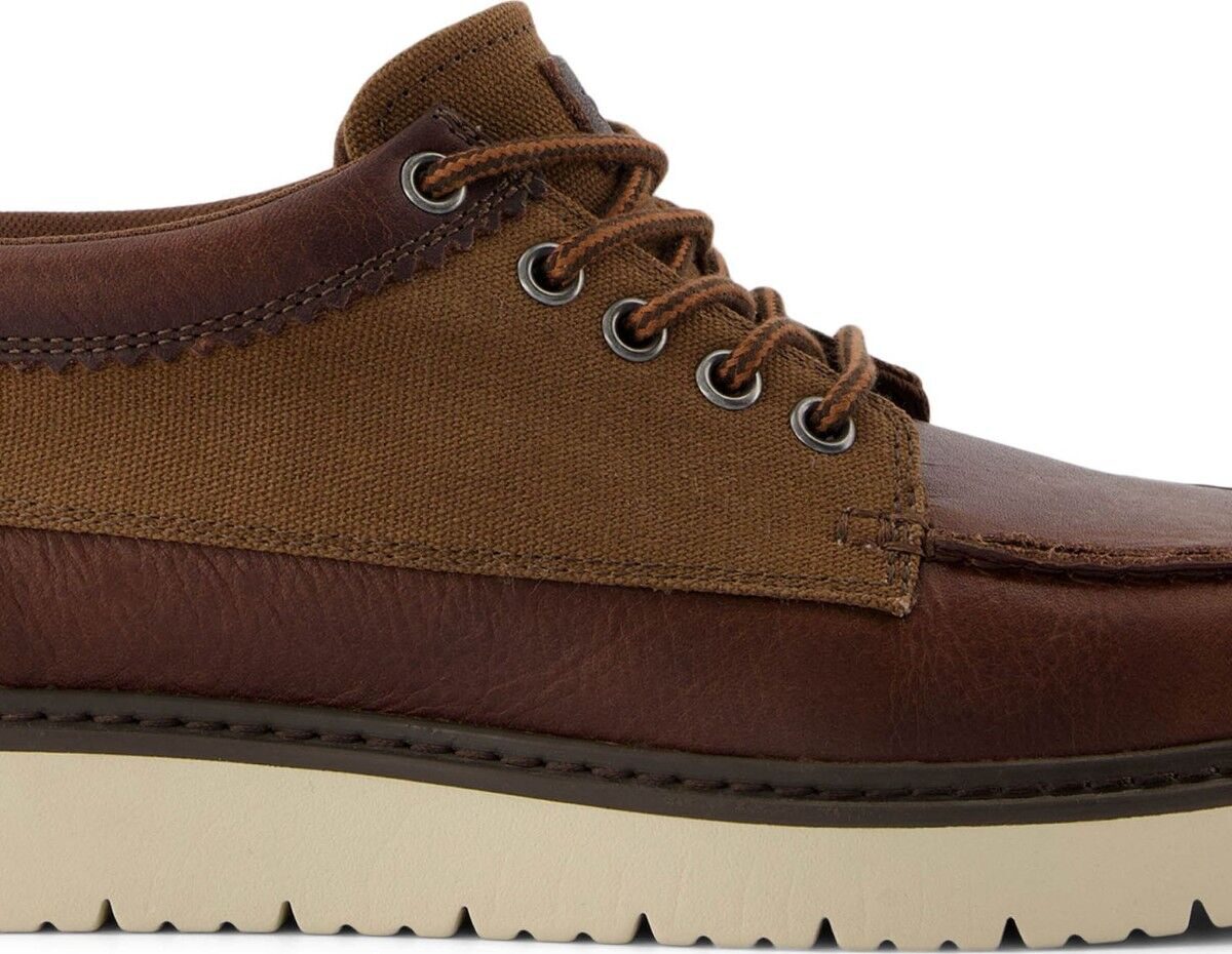 74fea6127276d918126b6762b66e5db9 TOMS LEATHER/ WAXED CANVAS MEN'S BOOT 10021387 Brown