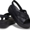 Crocs™ Brooklyn 4U Cross Strap Sandal Black
