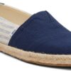 TOMS Recycled Cotton Stripes? Men Alpargata Rope Navy