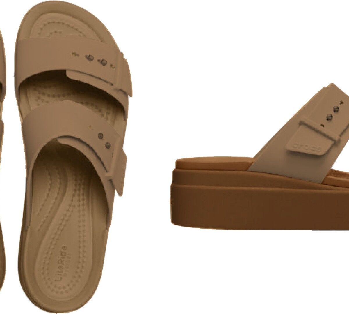 Crocs™ Brooklyn Sandal Low Wedge Women's Umber