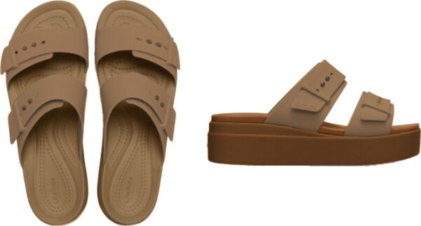 Crocs™ Brooklyn Sandal Low Wedge Women's Umber