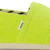 TOMS BRIGHT LIME HERITAGE CANVAS 10021937 Medium Green