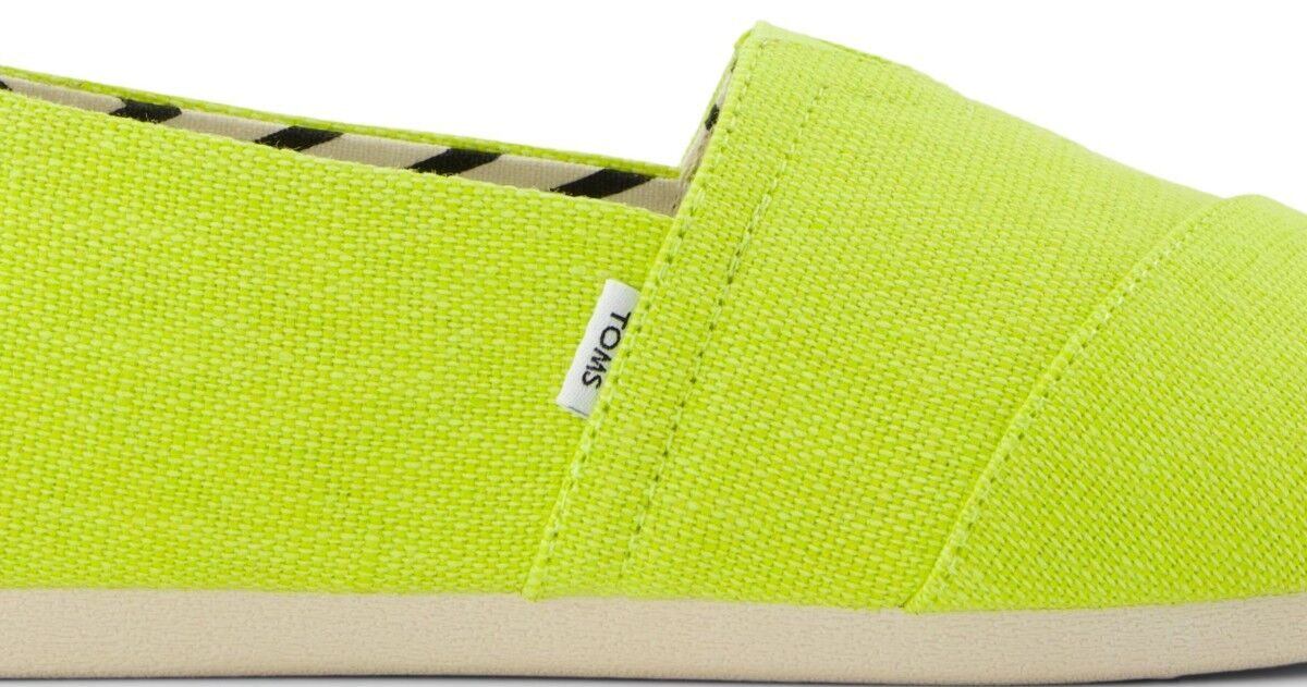7a6f9a0ea6370d76e75f174453ef4bd9 TOMS BRIGHT LIME HERITAGE CANVAS 10021937 Medium Green