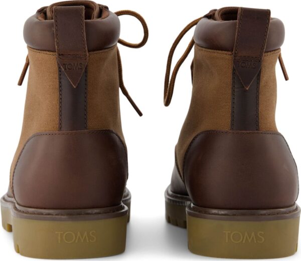 TOMS OAK WAXED CANVAS/LEATHER MEN'S BOOT 10021370 Brown