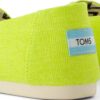 TOMS BRIGHT LIME HERITAGE CANVAS 10021937 Medium Green