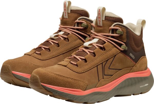 800c2846fce260ce0b4b65609fe98c70 Keen Leiki Leather Mid Wp Women's 1031189 Chipmunk/Bison