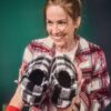Crocs™ Classic Buff Check Cozzzy Slipper Black/White