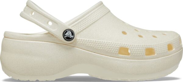 Crocs™ Classic Platform Glitter Clog W Chalk