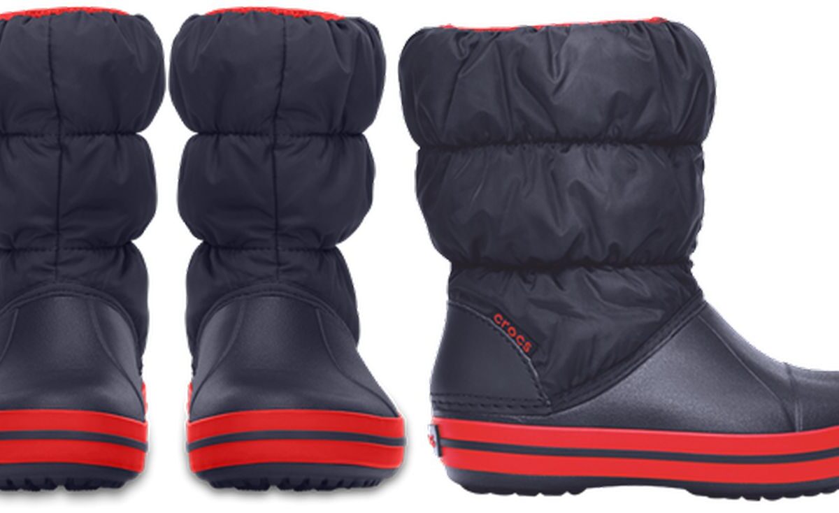 Crocs™ Winter Puff Boot Kid's Navy/Red