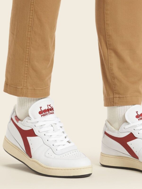 DIADORA Mi Basket Row Cut White/Garnet