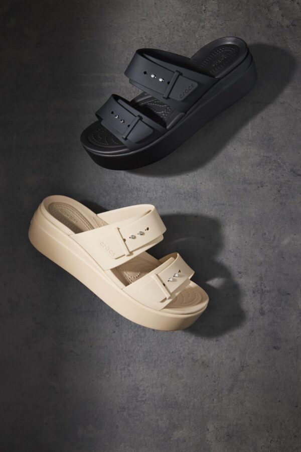 Crocs™ Brooklyn Sandal Low Wedge Women's Black
