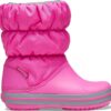 89741e217f406e32dbfda66aa550885e Crocs™ Kids' Winter Puff Boot Electric Pink/Light Grey