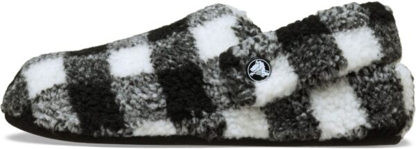Crocs™ Classic Buff Check Cozzzy Slipper Black/White