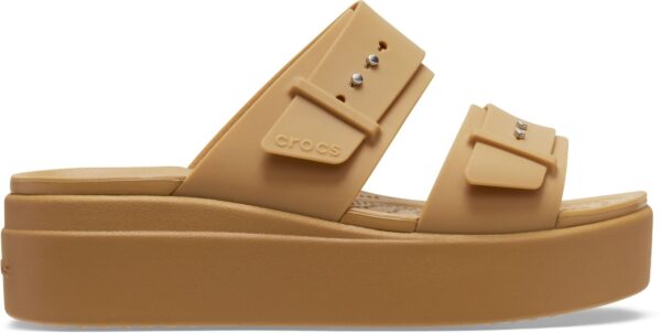 Crocs™ Brooklyn Sandal Low Wedge Women's Umber