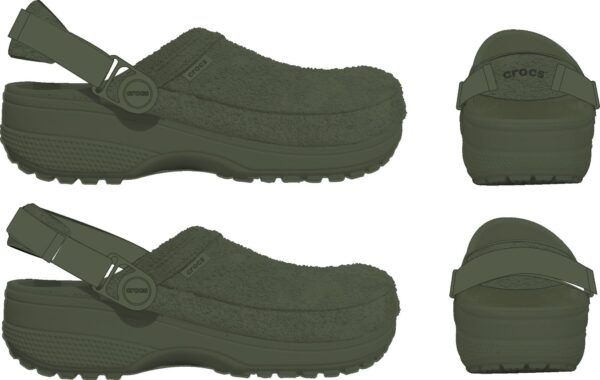 8fa5d60071381c37bf611f914b564fd0 Crocs™ Classic Crafted Vegan Suede Clog Army Green
