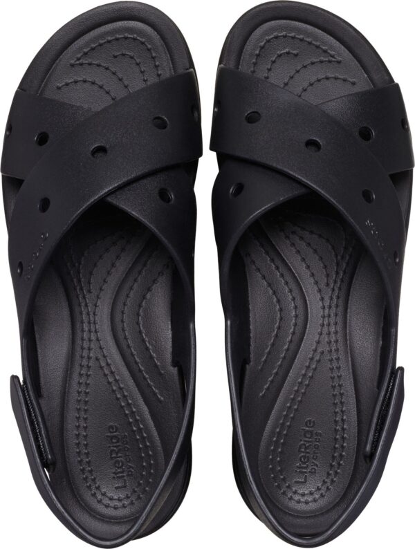 Crocs™ Brooklyn 4U Cross Strap Sandal Black