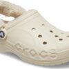 Crocs™ Baya Lined Fuzz Strap Clog Winter White