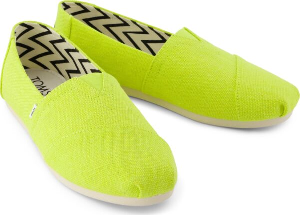TOMS BRIGHT LIME HERITAGE CANVAS 10021937 Medium Green