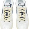 DIADORA Magic Basket Low Suede Leather White/Blue Caspian Sea