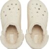 Crocs™ Baya Lined Fuzz Strap Clog Winter White