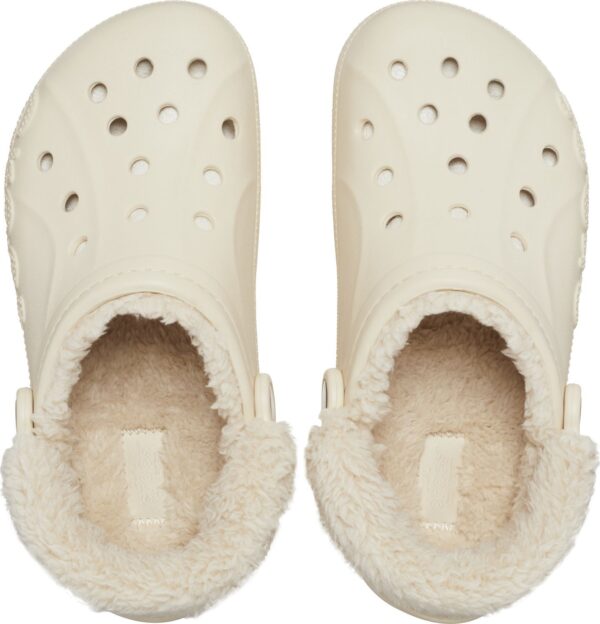 Crocs™ Baya Lined Fuzz Strap Clog Winter White