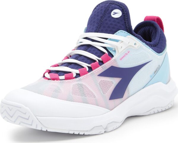 a3083c96c07b3d2317e9a29b0700fa6f DIADORA Speed Blushield Fly 4 + W Ag White/Blueprint/Pink Yarrow