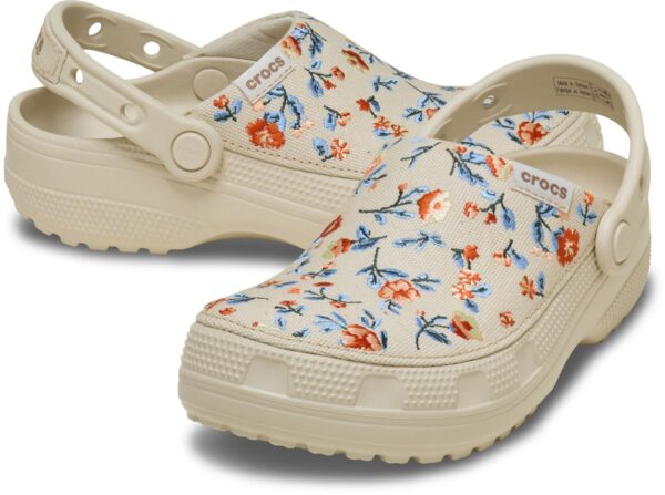 a4dd758f6fcdef73f4ea163664238f94 Crocs™ Classic Crafted Floral Clog Frappe