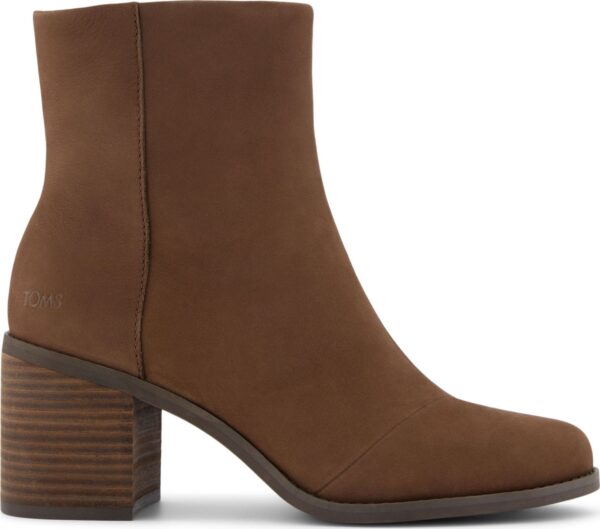 TOMS LEATHER WOMEN'S EVELYN BOOT 10021283 Dark Brown