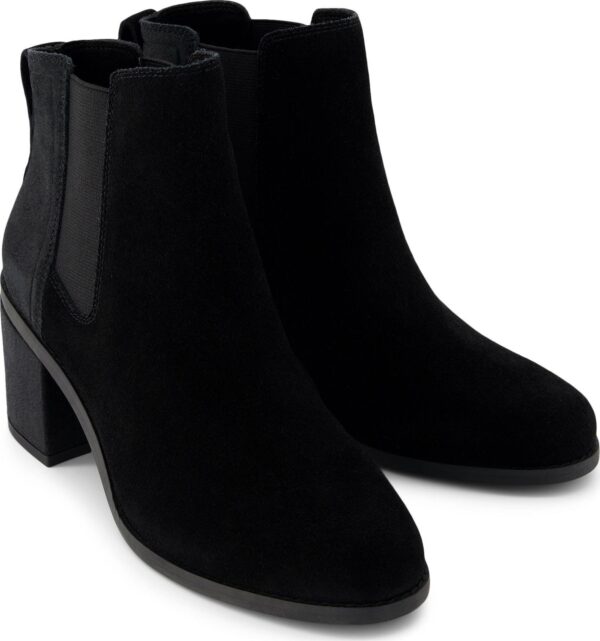 TOMS SUEDE/METALLIC WOMEN'S  EVELYN CHELSEA BOOT 100213 Black