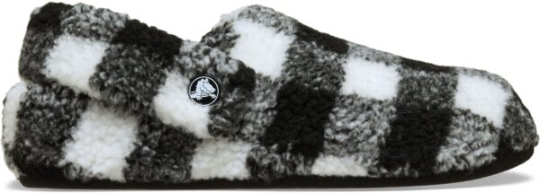 Crocs™ Classic Buff Check Cozzzy Slipper Black/White