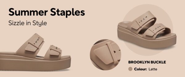 aadadd4a0e77b17fea5e141a213e0eb2 Crocs™ Brooklyn Sandal Low Wedge Women's Latte