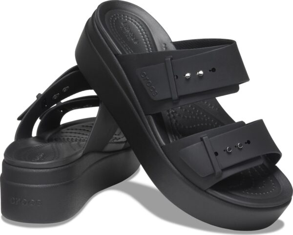 Crocs™ Brooklyn Sandal Low Wedge Women's Black