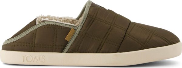 TOMS CANTEEN QUILTED WOVEN MEN'S SLIPPER 10021372 Olive